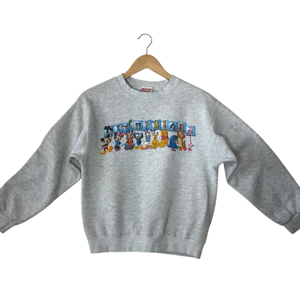 THE WALT DISNEY CO. sz Large 10-12  Sweatshirt DisneyLand Vintage Grey USA